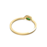 Marquise Emerald Diamond Ring / Evil Eye Gold Ring / May Birthstone 14k Gold Jewelry / Marquise Gemstone Gold Ring