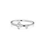 Peacock Diamond 14k Gold Band / Butterfly Diamond Ring / Delicate Flower Handmade Ring / Mingei Diamond Ring