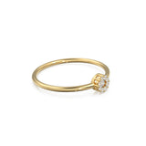 Pave Diamond Flower Ring / Round Diamond Ring / Cluster Pave Diamond Round Ring / Handmade Wedding Band