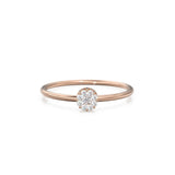 Pave Diamond Flower Ring / Round Diamond Ring / Cluster Pave Diamond Round Ring / Handmade Wedding Band