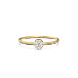 Pave Diamond Flower Ring / Round Diamond Ring / Cluster Pave Diamond Round Ring / Handmade Wedding Band