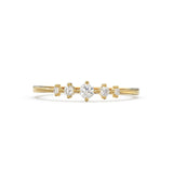 Brilliant Diamond Band in 14k Gold / Round Diamond Ring / Gold Band White Diamond Ring / Diamond Wedding Band