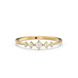 Brilliant Diamond Band in 14k Gold / Round Diamond Ring / Gold Band White Diamond Ring / Diamond Wedding Band