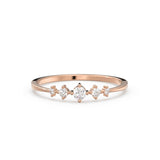 Brilliant Diamond Band in 14k Gold / Round Diamond Ring / Gold Band White Diamond Ring / Diamond Wedding Band