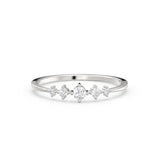 Brilliant Diamond Band in 14k Gold / Round Diamond Ring / Gold Band White Diamond Ring / Diamond Wedding Band