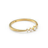 Brilliant Diamond Band in 14k Gold / Round Diamond Ring / Gold Band White Diamond Ring / Diamond Wedding Band