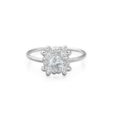 Cushion Diamond Ring / Brilliant Diamond Band in 14k Gold / / Gold Band White Diamond Ring / Diamond Wedding Band
