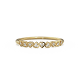Heart Diamond Band in 14k Gold / Heart Diamond Ring / Gold Band White Diamond Ring / Genuine Diamond Wedding Band