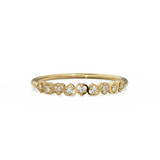 Heart Diamond Band in 14k Gold / Heart Diamond Ring / Gold Band White Diamond Ring / Genuine Diamond Wedding Band