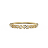 Heart Diamond Band in 14k Gold / Heart Diamond Ring / Gold Band White Diamond Ring / Genuine Diamond Wedding Band