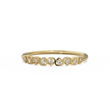 Heart Diamond Band in 14k Gold / Heart Diamond Ring / Gold Band White Diamond Ring / Genuine Diamond Wedding Band