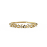 Heart Diamond Band in 14k Gold / Heart Diamond Ring / Gold Band White Diamond Ring / Genuine Diamond Wedding Band