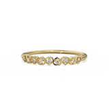 Heart Diamond Band in 14k Gold / Heart Diamond Ring / Gold Band White Diamond Ring / Genuine Diamond Wedding Band