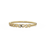 Heart Diamond Band in 14k Gold / Heart Diamond Ring / Gold Band White Diamond Ring / Genuine Diamond Wedding Band