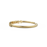 Heart Diamond Band in 14k Gold / Heart Diamond Ring / Gold Band White Diamond Ring / Genuine Diamond Wedding Band