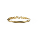 Heart Diamond Band in 14k Gold / Heart Diamond Ring / Gold Band White Diamond Ring / Genuine Diamond Wedding Band