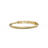 Heart Diamond Band in 14k Gold / Heart Diamond Ring / Gold Band White Diamond Ring / Genuine Diamond Wedding Band