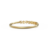 Heart Diamond Band in 14k Gold / Heart Diamond Ring / Gold Band White Diamond Ring / Genuine Diamond Wedding Band