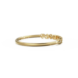 Heart Diamond Band in 14k Gold / Heart Diamond Ring / Gold Band White Diamond Ring / Genuine Diamond Wedding Band
