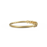 Heart Diamond Band in 14k Gold / Heart Diamond Ring / Gold Band White Diamond Ring / Genuine Diamond Wedding Band