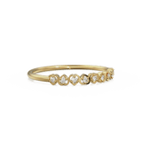 Heart Diamond Band in 14k Gold / Heart Diamond Ring / Gold Band White Diamond Ring / Genuine Diamond Wedding Band