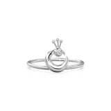 Peacock Diamond Ring in 14k Gold / Moon Tsaooo ring Gold Ring / Crescent Moon Diamond Ring / Bird Gold Ring