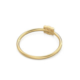 Baguette Diamond Ring / Made to Order Baguette Wedding Band / Stackable Gold Band Diamond Ring / Diamond Trio Gold Ring / Three Stone Ring
