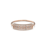 Baguette Diamond Ring / Diamond Baguette Ring in 14k Gold / Rose Gold Baguette Diamond Wedding Ring / Diamond Ring