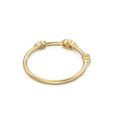Round Diamond Wedding Band / 4 Stone 14K Gold Prong Set Wedding Ring / Stacking Anniversary Ring