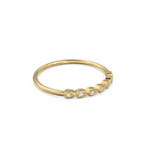 Leaf Pear Petite Diamond Wedding Band / 14k Gold Teardrop Shape Women's Wedding Ring / Dainty Thin Wedding Band