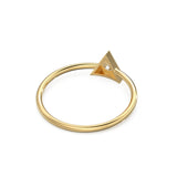14k Gold Trillion Diamond Ring / Dainty Diamond Ring / Thin Diamond Ring / Gold Diamond Ring / Simple Diamond Ring