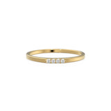 14K Gold 4 Stone Promise Ring / Diamond Ring / Minimalist Diamond Ring / Promise Ring / Stackable Ring