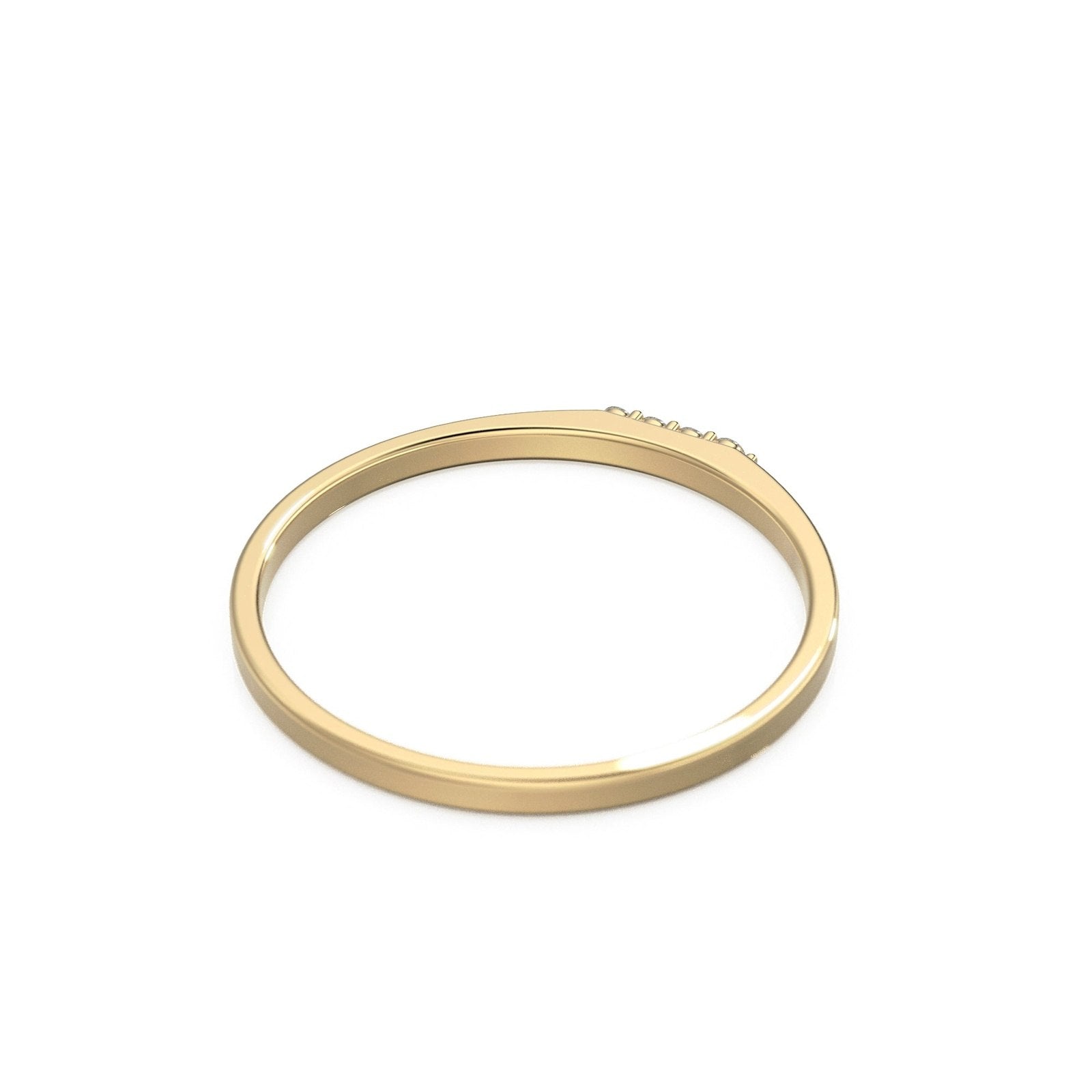 14K Gold 4 Stone Promise Ring / Diamond Ring / Minimalist Diamond Ring / Promise Ring / Stackable Ring