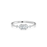 Princess Cut Diamond Wedding Band / 14k Gold Princess Cut and Round Diamond Women's Wedding Ring Available in Rose Gold White Gold