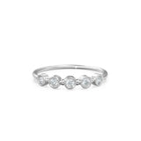 Bezel Set Diamond Band in 14k Gold / Bezel Set Diamond Ring / Simple Thin Gold Band White Diamond Ring / Diamond Bezel Set Wedding Band