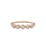 Bezel Set Diamond Band in 14k Gold / Bezel Set Diamond Ring / Simple Thin Gold Band White Diamond Ring / Diamond Bezel Set Wedding Band