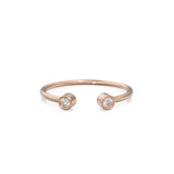 Dual Birthstone Ring / Open Diamond Ring / Two Birthstone Ring / Promise Ring / His and Hers Promise Ring / Birthday gift for her