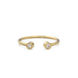 Dual Birthstone Ring / Open Diamond Ring / Two Birthstone Ring / Promise Ring / His and Hers Promise Ring / Birthday gift for her