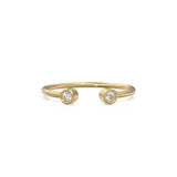 Dual Birthstone Ring / Open Diamond Ring / Two Birthstone Ring / Promise Ring / His and Hers Promise Ring / Birthday gift for her