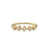 Pear Cut Diamond Ring / Bezel Set Pear Diamond Band in 14k Gold / Simple Thin Gold Band White Diamond Ring / Minimalist Stackable Ring