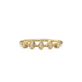 Pear Cut Diamond Ring / Bezel Set Pear Diamond Band in 14k Gold / Simple Thin Gold Band White Diamond Ring / Minimalist Stackable Ring