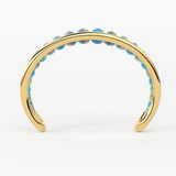 Opal Solid Gold Cuff Bracelet