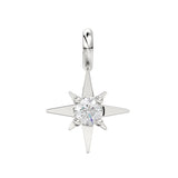 14k 18k Solid Gold Diamond Star Charm / Petite Brilliant Diamond Charm / Star Charm / Christmas Sale