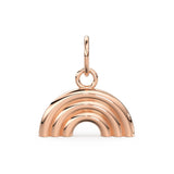 14k 18k Solid Yellow Gold Rainbow Charms Medallion Pendant / Solid Gold Rainbow Pendant / 16x11mm