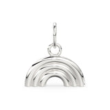 14k 18k Solid Yellow Gold Rainbow Charms Medallion Pendant / Solid Gold Rainbow Pendant / 16x11mm