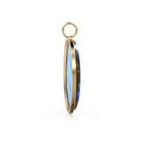 14k Yellow Gold Eye of the Peacock Labradorite Colette Pendant / Natural Blue Gemstone Handmade Gold Charm / 14k Yellow Gold Jewelry Finding