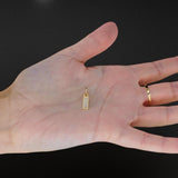 6 Baguette Diamond Bar Charm / 18k Solid Gold Diamond Pendant / Baguette Diamond 14k Gold Pendant / Petite Diamond Charm / Sale