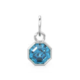 7mm 14k Yellow Solid Gold Swiss Blue Topaz Charm Pendant / Swiss Blue Topaz Oval Gold Necklace