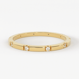 Stacking Ring / 14k Gold Diamond Wedding Band / Diamond Ring / Eternity Band / Stackable Ring / Gold Ring / Thin Gold Ring / Bridal Jewelry