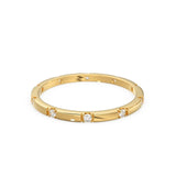 Stacking Ring / 14k Gold Diamond Wedding Band / Diamond Ring / Eternity Band / Stackable Ring / Gold Ring / Thin Gold Ring / Bridal Jewelry